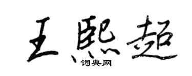 王正良王熙超行書個性簽名怎么寫