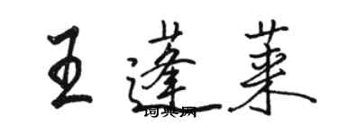 駱恆光王蓬萊行書個性簽名怎么寫