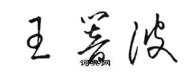 駱恆光王響波草書個性簽名怎么寫