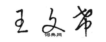 駱恆光王文希草書個性簽名怎么寫