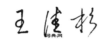 駱恆光王佳杉草書個性簽名怎么寫