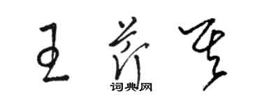 駱恆光王芹其草書個性簽名怎么寫