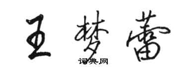駱恆光王夢蕾行書個性簽名怎么寫