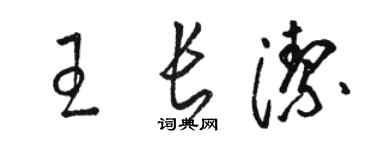 駱恆光王長潔草書個性簽名怎么寫