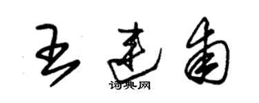 朱錫榮王連甫草書個性簽名怎么寫