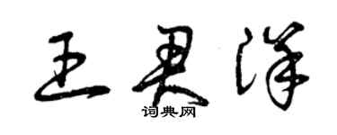 曾慶福王君洋草書個性簽名怎么寫