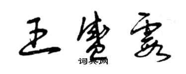 曾慶福王盛霞草書個性簽名怎么寫