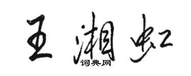駱恆光王湘虹行書個性簽名怎么寫