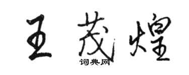 駱恆光王茂煌行書個性簽名怎么寫