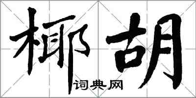 翁闓運椰胡楷書怎么寫