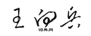 駱恆光王向兵草書個性簽名怎么寫