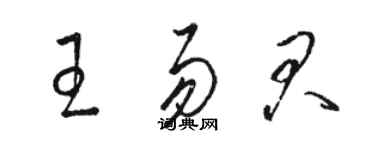 駱恆光王易君草書個性簽名怎么寫