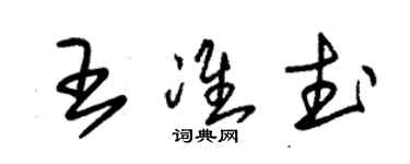 朱錫榮王準武草書個性簽名怎么寫