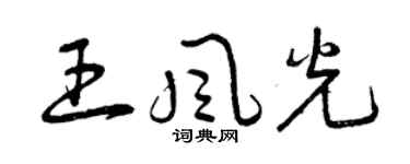 曾慶福王風光草書個性簽名怎么寫