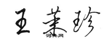 駱恆光王茉珍行書個性簽名怎么寫