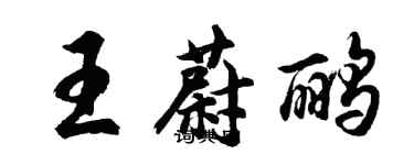 胡問遂王蔚鸝行書個性簽名怎么寫