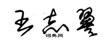 朱錫榮王志翼草書個性簽名怎么寫