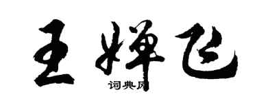 胡問遂王嬋飛行書個性簽名怎么寫