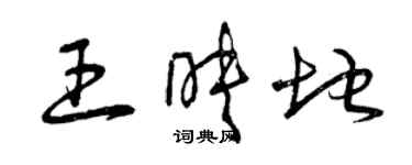 曾慶福王映地草書個性簽名怎么寫