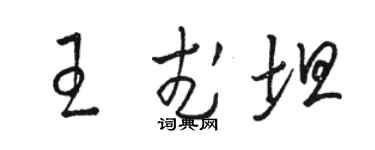 駱恆光王武坦草書個性簽名怎么寫