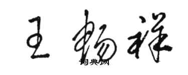 駱恆光王暢祥草書個性簽名怎么寫