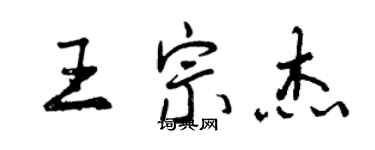 曾慶福王宗傑行書個性簽名怎么寫