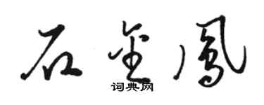 駱恆光石金鳳草書個性簽名怎么寫