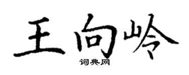 丁謙王向嶺楷書個性簽名怎么寫