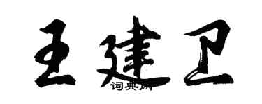 胡問遂王建衛行書個性簽名怎么寫