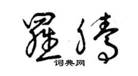 曾慶福羅騰草書個性簽名怎么寫