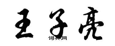 胡問遂王子亮行書個性簽名怎么寫