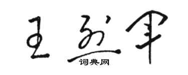 駱恆光王烈軍草書個性簽名怎么寫