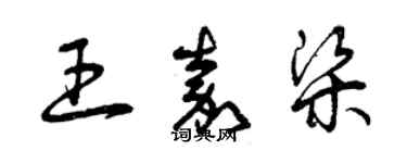 曾慶福王嘉梁草書個性簽名怎么寫