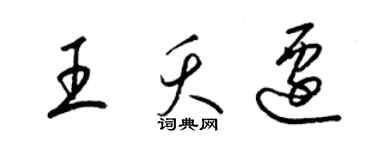 梁錦英王夭遷草書個性簽名怎么寫