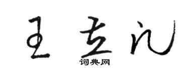 駱恆光王立凡草書個性簽名怎么寫
