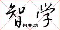 錢沛雲智學行書怎么寫