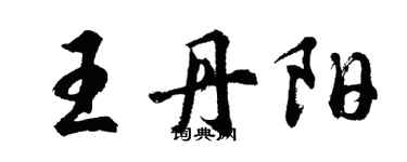 胡問遂王丹陽行書個性簽名怎么寫