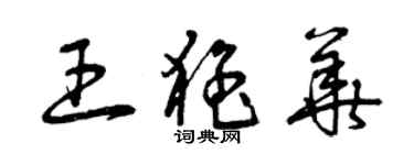 曾慶福王猛華草書個性簽名怎么寫