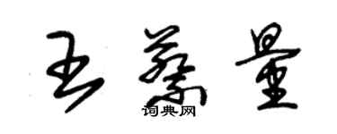 朱錫榮王蔡量草書個性簽名怎么寫