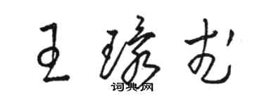 駱恆光王環武草書個性簽名怎么寫