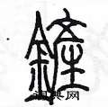 陳墨寫的硬筆篆書鏟