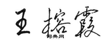 駱恆光王榕霞行書個性簽名怎么寫