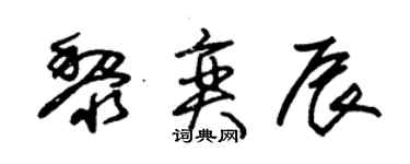 朱錫榮黎奕辰草書個性簽名怎么寫