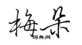 駱恆光梅朵行書個性簽名怎么寫