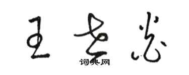 駱恆光王世炎草書個性簽名怎么寫