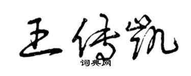 曾慶福王傳凱草書個性簽名怎么寫