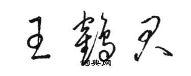 駱恆光王鶴君草書個性簽名怎么寫