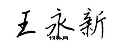 王正良王永新行書個性簽名怎么寫