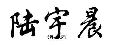 胡問遂陸宇晨行書個性簽名怎么寫