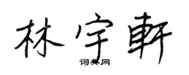 王正良林宇軒行書個性簽名怎么寫